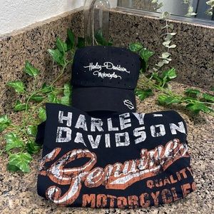 Harley Davison hat & tee bundle